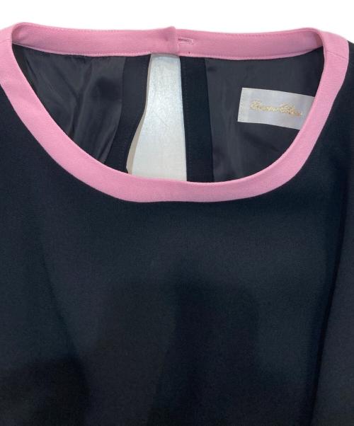 GRACE CLASS（グレースクラス）GRACE CLASS (グレースクラス) タックバイカラードレス　0223235151 ブラック×ピンク サイズ:38の古着・服飾アイテム