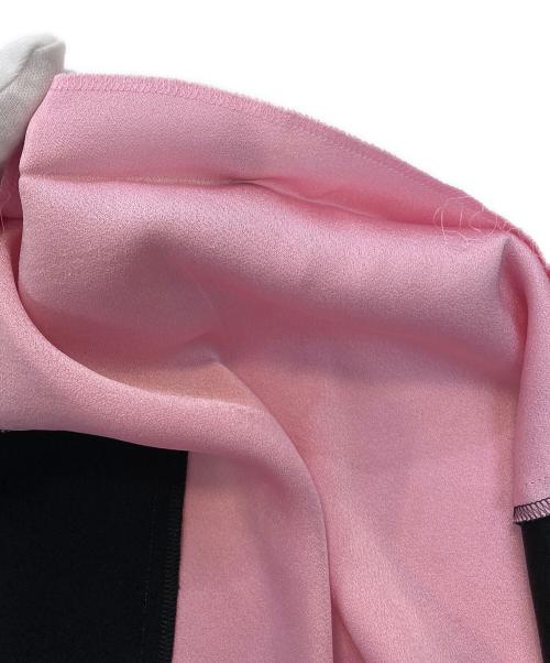 GRACE CLASS（グレースクラス）GRACE CLASS (グレースクラス) タックバイカラードレス　0223235151 ブラック×ピンク サイズ:38の古着・服飾アイテム