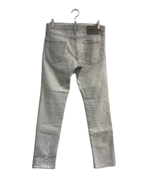 DSQUARED2（ディースクエアード）DSQUARED2 (ディースクエアード) USED加工デニムパンツ　S74LA0890 グレー サイズ:48の古着・服飾アイテム