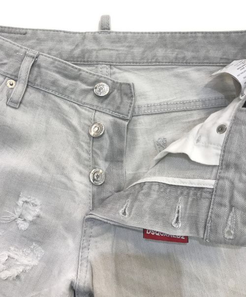 DSQUARED2（ディースクエアード）DSQUARED2 (ディースクエアード) USED加工デニムパンツ　S74LA0890 グレー サイズ:48の古着・服飾アイテム