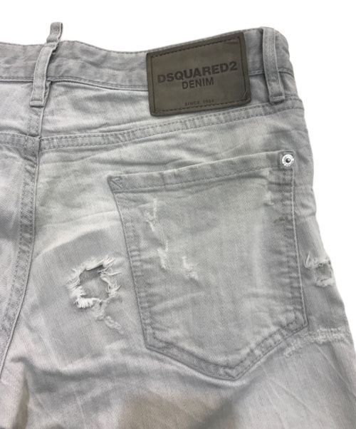 DSQUARED2（ディースクエアード）DSQUARED2 (ディースクエアード) USED加工デニムパンツ　S74LA0890 グレー サイズ:48の古着・服飾アイテム