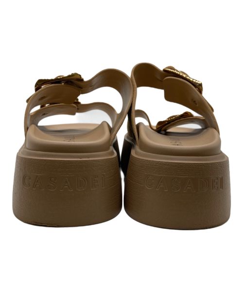 CASADEI（カサディ）CASADEI (カサディ) BIRKY SANDAL　24093510002010 ベージュ サイズ:37の古着・服飾アイテム