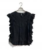 WONDERFUL WORLD KANEKO ISAOワンダフルワールド カネコイサオ）の古着「ノースリーブブラウス」｜ブラック