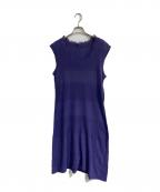 me ISSEY MIYAKEミーイッセイ ミヤケ）の古着「ノースリーブワンピース　MI14FH352」｜パープル