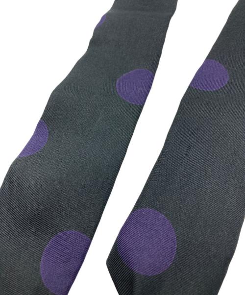 NUMBER (N)INE（ナンバーナイン）NUMBER (N)INE (ナンバーナイン) TAKAHIROMIYASHITA TheSoloIst. (タカヒロミヤシタ ザソロイスト) ドットネクタイ ブラック×パープル サイズ:-の古着・服飾アイテム