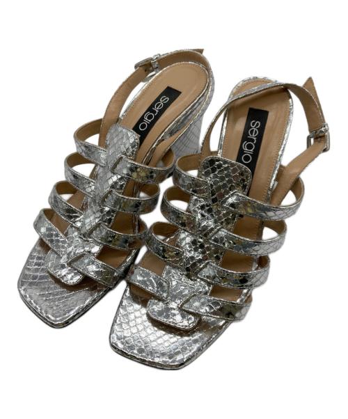 sergio rossi（セルジオロッシ）sergio rossi (セルジオロッシ) サンダル シルバー サイズ:36 1/2の古着・服飾アイテム