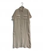 SOEJUソージュ）の古着「ロングシャツワンピース　S-01-OP-025」｜ベージュ