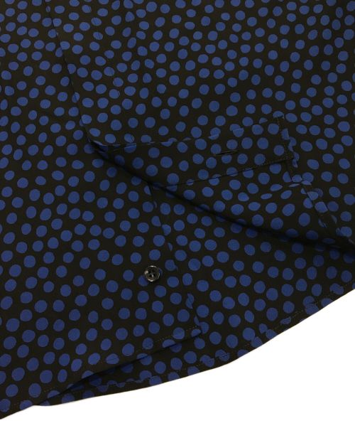 Saint Laurent Paris（サンローランパリ）Saint Laurent Paris (サンローランパリ) ランダムドット ロングスリーブシャツ　646850 Y3E71 ブルー×ブラック サイズ:36の古着・服飾アイテム