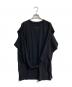 MM6 Maison Margiela (エムエムシックスメゾンマルジェラ) スリーブドレープ デザイン ノースリーブTシャツ　S52GC0257 ブラック サイズ:S：6000円