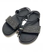 JIMMY CHOOジミーチュウ）の古着「スタッズサンダル」｜ブラック