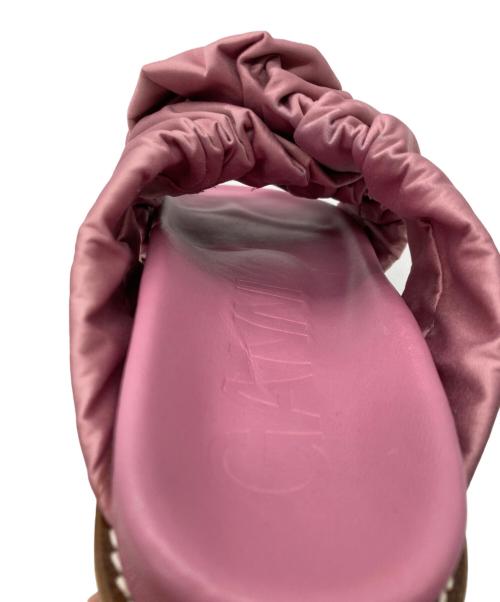 GANNI（ガニー）GANNI (ガニー) Low Flatform Ruched Sandal ピンク サイズ:SIZE38の古着・服飾アイテム