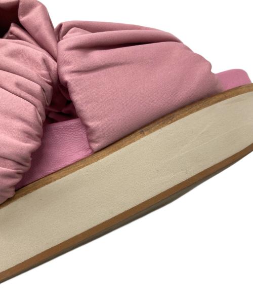 GANNI（ガニー）GANNI (ガニー) Low Flatform Ruched Sandal ピンク サイズ:SIZE38の古着・服飾アイテム