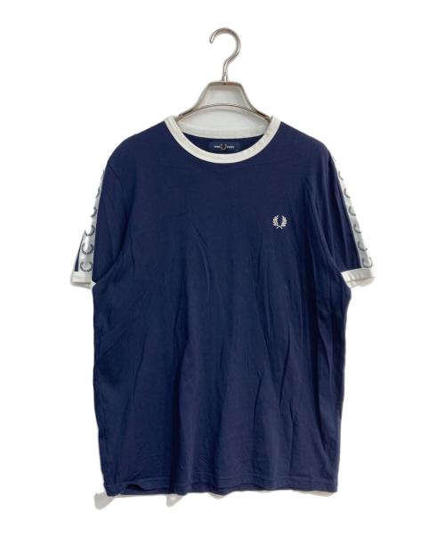 FRED PERRY（フレッドペリー）FRED PERRY (フレッドペリー) テープド リンガー Tシャツ　M4620 ネイビー サイズ:Lの古着・服飾アイテム