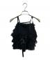 Lily Brown (リリーブラウン) チュールラッフルフリルトップス ブラック サイズ:Free：5000円