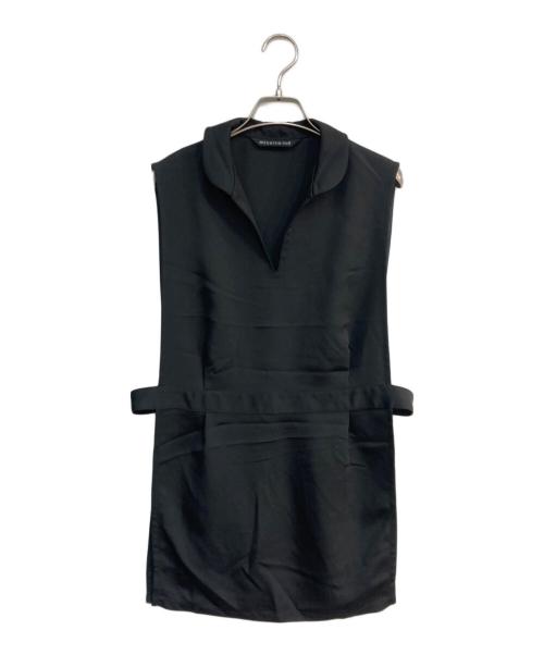 mizuiro-ind（ミズイロインド）mizuiro-ind (ミズイロインド) タックロングジレ ブラック サイズ:Freeの古着・服飾アイテム