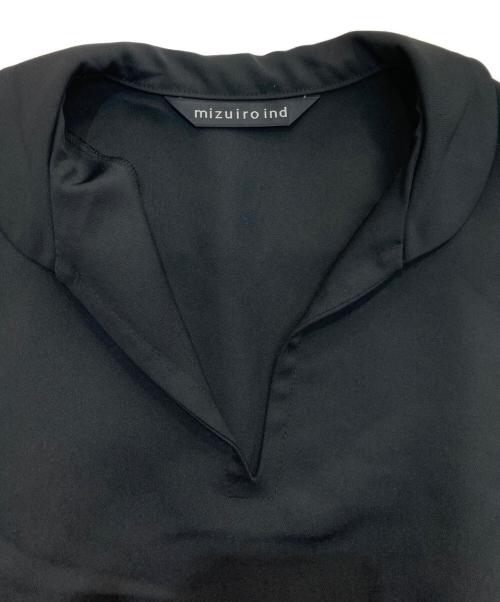 mizuiro-ind（ミズイロインド）mizuiro-ind (ミズイロインド) タックロングジレ ブラック サイズ:Freeの古着・服飾アイテム