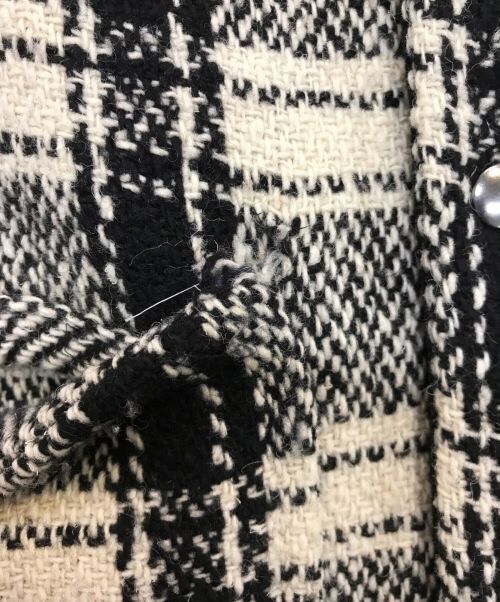 DRAWER（ドゥロワー）DRAWER (ドゥロワー) チェックリバーシブルコート　6525-234-0529 ブラック サイズ:36の古着・服飾アイテム