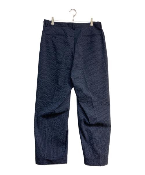 BEAMS PLUS（ビームスプラス）BEAMS PLUS (ビームスプラス) IVY Trousers Wide COOLMAX(R) Sucker　38-23-0176-887 ネイビー サイズ:XLの古着・服飾アイテム