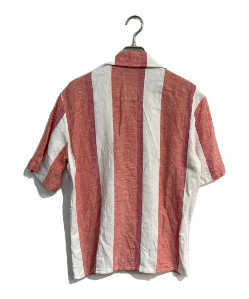 CASABLANCA（カサブランカ）CASABLANCA (カサブランカ) STRIPED LINEN SHIRT　SH003-C/L レッド×ホワイト サイズ:Sの古着・服飾アイテム