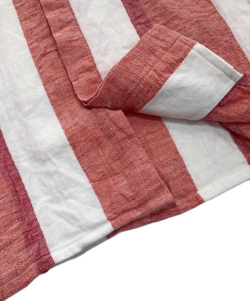 CASABLANCA（カサブランカ）CASABLANCA (カサブランカ) STRIPED LINEN SHIRT　SH003-C/L レッド×ホワイト サイズ:Sの古着・服飾アイテム