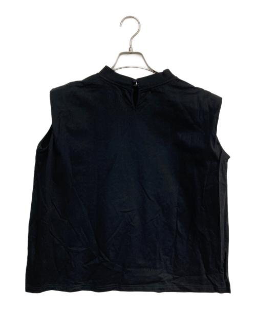 SEVEN TEN by MIHO KAWAHITO（セブン テン バイ ミホ カワヒト）SEVEN TEN by MIHO KAWAHITO (セブン テン バイ ミホ カワヒト) イニシャルレースノースリーブTシャツ　6S116 ブラック サイズ:Freeの古着・服飾アイテム