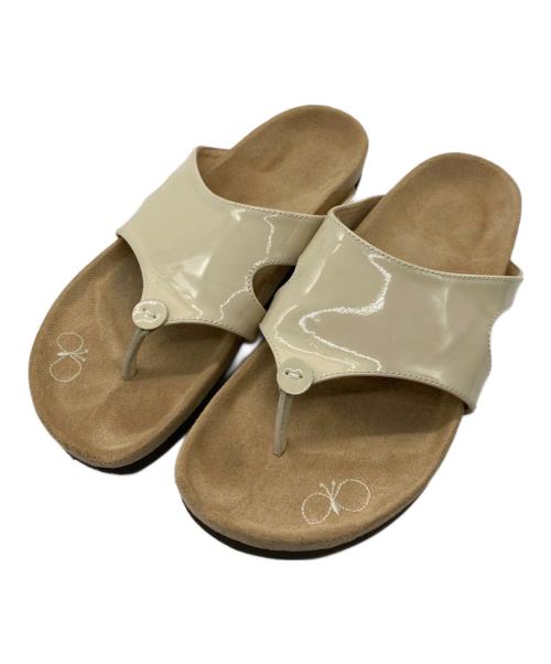 mina perhonen（ミナ ペルホネン）mina perhonen (ミナ ペルホネン) トングサンダル ベージュ サイズ:印字消えの古着・服飾アイテム