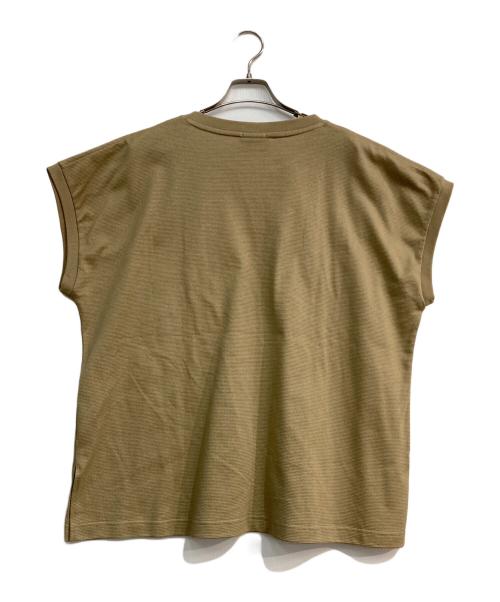 LACOSTE（ラコステ）LACOSTE (ラコステ) B:MING LIFE STORE by BEAMS (ビーミングライフストア バイ ビームス) カノコハーフスリーブTシャツ カットソー ベージュ サイズ:36の古着・服飾アイテム