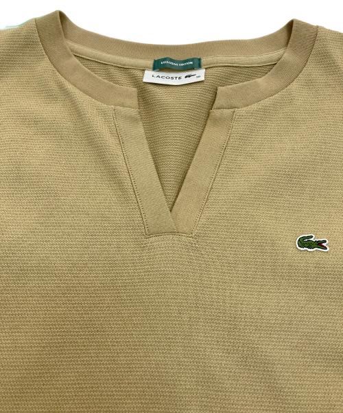 LACOSTE（ラコステ）LACOSTE (ラコステ) B:MING LIFE STORE by BEAMS (ビーミングライフストア バイ ビームス) カノコハーフスリーブTシャツ カットソー ベージュ サイズ:36の古着・服飾アイテム