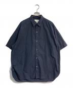 STUDIO NICHOLSONスタジオ ニコルソン）の古着「POWDER COTTON OVERSIZED S/S SHIRTS　SNM-567」｜ネイビー