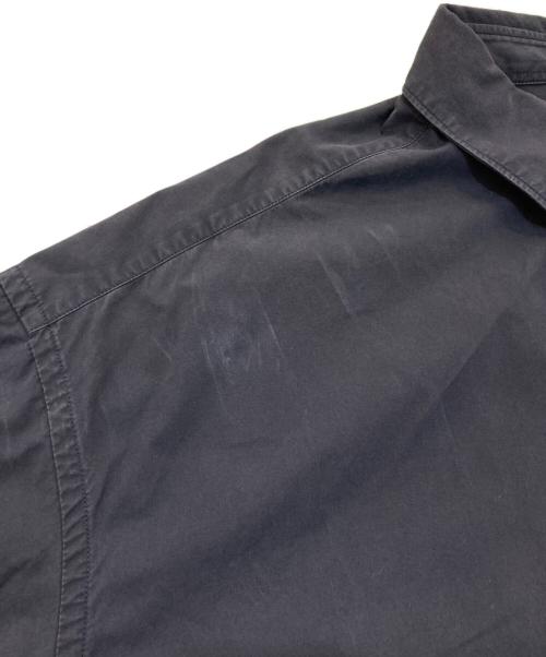 STUDIO NICHOLSON（スタジオ ニコルソン）STUDIO NICHOLSON (スタジオ ニコルソン) POWDER COTTON OVERSIZED S/S SHIRTS　SNM-567 ネイビー サイズ:Mの古着・服飾アイテム