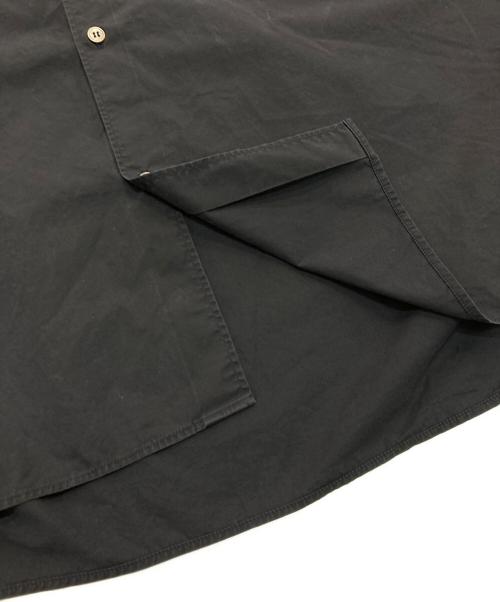 STUDIO NICHOLSON（スタジオ ニコルソン）STUDIO NICHOLSON (スタジオ ニコルソン) POWDER COTTON OVERSIZED S/S SHIRTS　SNM-567 ネイビー サイズ:Mの古着・服飾アイテム