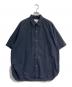 STUDIO NICHOLSON（スタジオ ニコルソン）の古着「POWDER COTTON OVERSIZED S/S SHIRTS　SNM-567」｜ネイビー