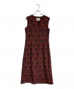 daichiogataダイチオガタ）の古着「総柄ワンピース　ADR23SSOP03」｜レッド×ネイビー