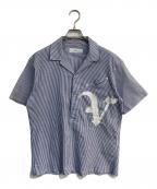 TOGA VIRILISトーガ ビリリース）の古着「エンブロイダリー ショートスリーブシャツ TV31-FJ315」｜ブルー