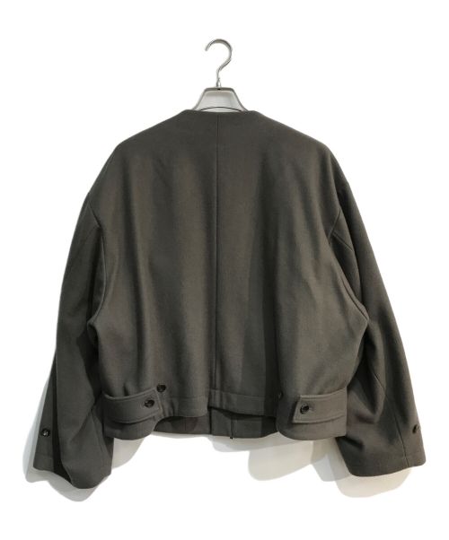 stein（シュタイン）stein (シュタイン) NO COLLAR BELTED JACKET　st.179 ブラウン サイズ:Mの古着・服飾アイテム