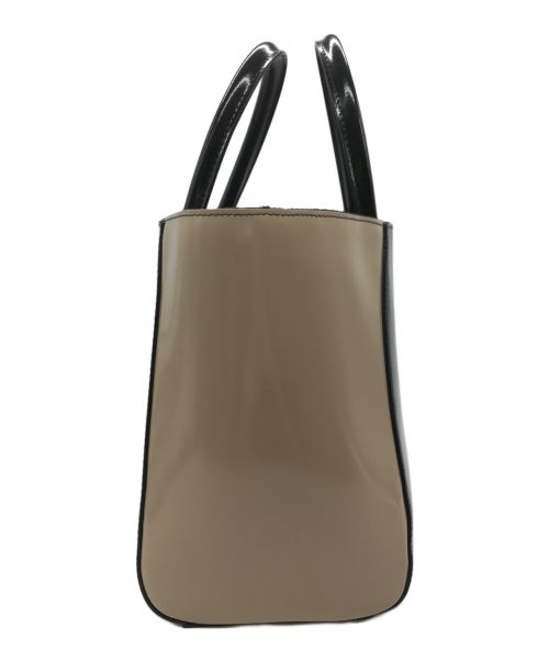 Gianni Notaro（ジャンニ ノターロ）Gianni Notaro (ジャンニ ノターロ) バイカラー 2WAYバッグ ベージュ×ブラックの古着・服飾アイテム