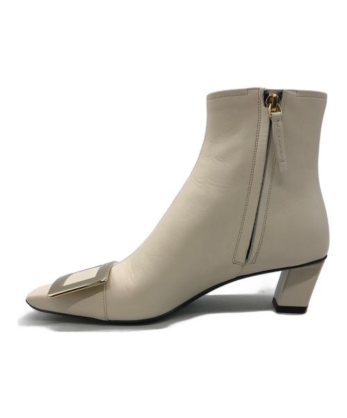 Roger Vivier（ロジェ ヴィヴィエ）Roger Vivier (ロジェ ヴィヴィエ) ベル ヴィヴィエ スエード チェルシーブーティ ホワイト サイズ:36の古着・服飾アイテム