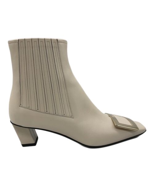 Roger Vivier（ロジェ ヴィヴィエ）Roger Vivier (ロジェ ヴィヴィエ) ベル ヴィヴィエ スエード チェルシーブーティ ホワイト サイズ:36の古着・服飾アイテム