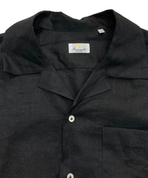 giannetto（ジャンネット）giannetto (ジャンネット) リネンシャツ ブラック サイズ:Lの古着・服飾アイテム