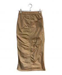 emmi atelier（エミアトリエ）の古着「eco ewcフロントダブルジップスカート　13WFS244016」｜ベージュ