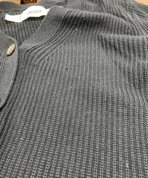COCUCA（コキュカ）COCUCA (コキュカ) 畦カーディガン　61477010003 ネイビー サイズ:Freeの古着・服飾アイテム