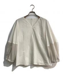 Noble（ノーブル）の古着「ランタンパフスリーブブラウス　23051240506010」｜ホワイト