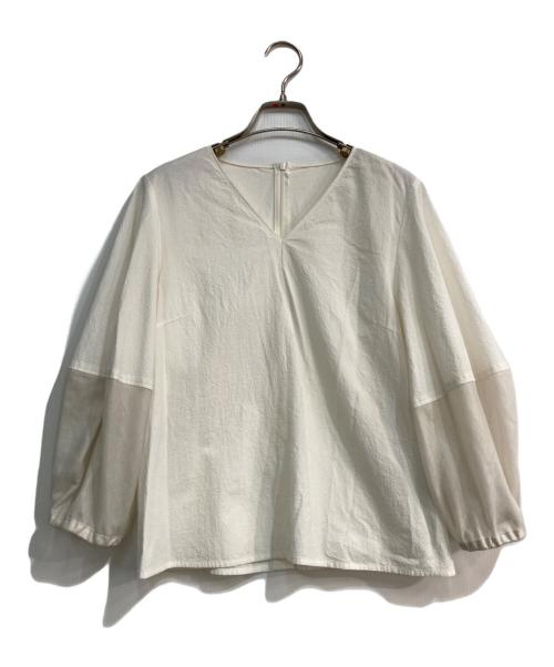 Noble（ノーブル）Noble (ノーブル) ランタンパフスリーブブラウス　23051240506010 ホワイト サイズ:-の古着・服飾アイテム