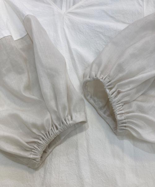 Noble（ノーブル）Noble (ノーブル) ランタンパフスリーブブラウス　23051240506010 ホワイト サイズ:-の古着・服飾アイテム