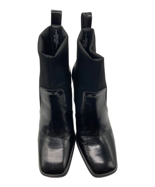 Senso unico（センソユニコ）Senso unico (センソユニコ) スクエアトゥー切替ブーツ ブラック サイズ:37の古着・服飾アイテム