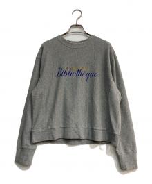 HUMAN WOMAN（ヒューマンウーマン）の古着「ミニ裏毛Preppyロゴトレーナー」｜グレー