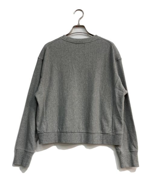 HUMAN WOMAN（ヒューマンウーマン）HUMAN WOMAN (ヒューマンウーマン) ミニ裏毛Preppyロゴトレーナー グレー サイズ:Mの古着・服飾アイテム
