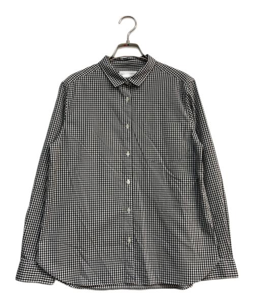 HUMAN WOMAN（ヒューマンウーマン）HUMAN WOMAN (ヒューマンウーマン) コットンギンガムチェックベーシックシャツ ブラック×ホワイト サイズ:Mの古着・服飾アイテム