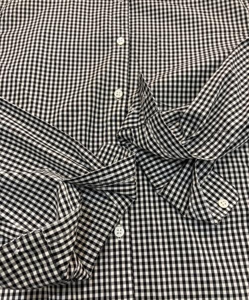 HUMAN WOMAN（ヒューマンウーマン）HUMAN WOMAN (ヒューマンウーマン) コットンギンガムチェックベーシックシャツ ブラック×ホワイト サイズ:Mの古着・服飾アイテム