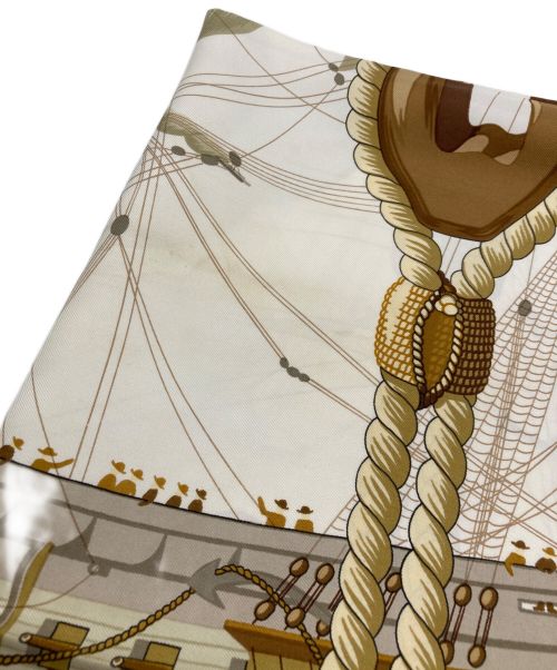 HERMES（エルメス）HERMES (エルメス) カレ90　Tribord　右舷 ブルーの古着・服飾アイテム